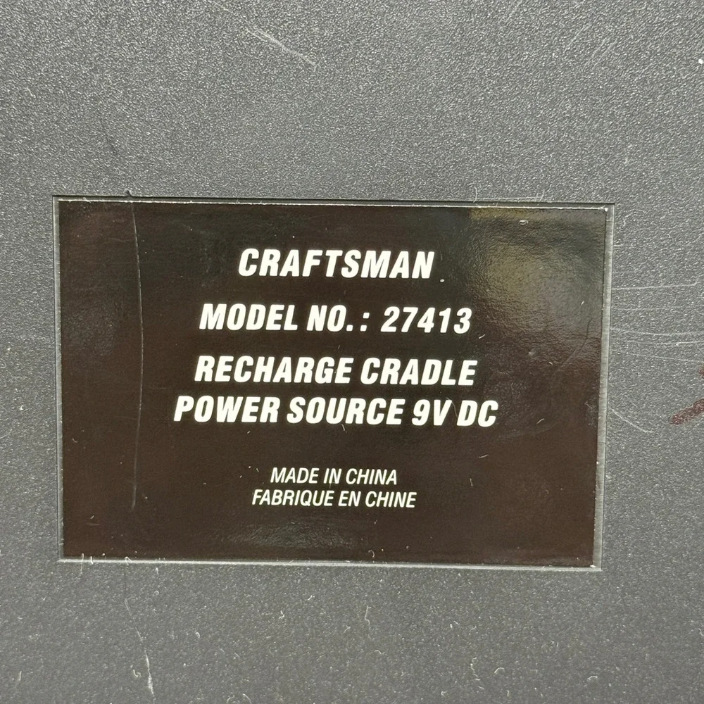 Craftsman 27413 Cordless Phone Recharge Cradle‎ Base with Battery & Handset Slot